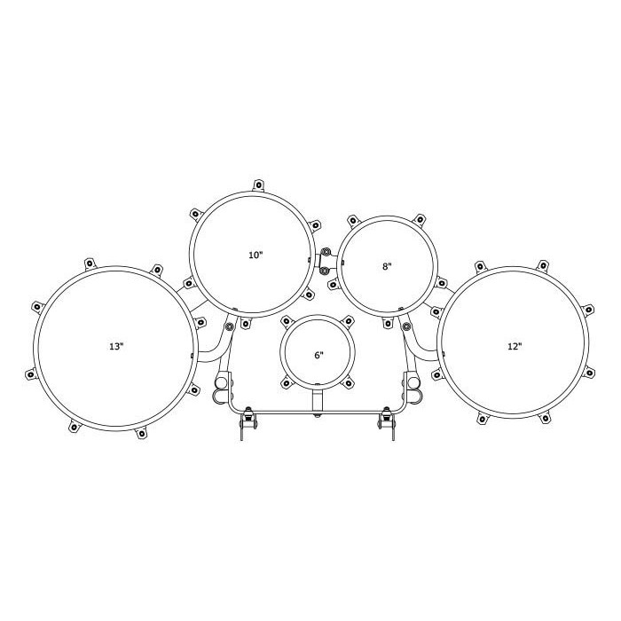 Tama M68023TT-SBK Fieldstar Freedom Marching Tenor Drum small quint 6