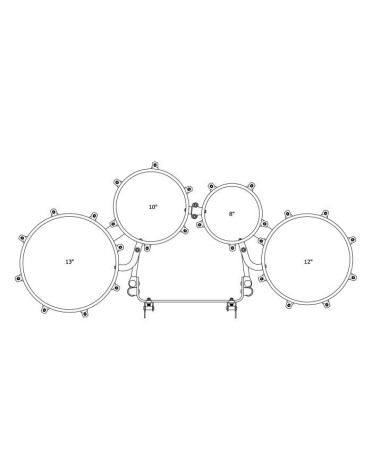 Tama M8023TL-TBF Fieldstar Freedom Marching Tenor Drum small quad 8