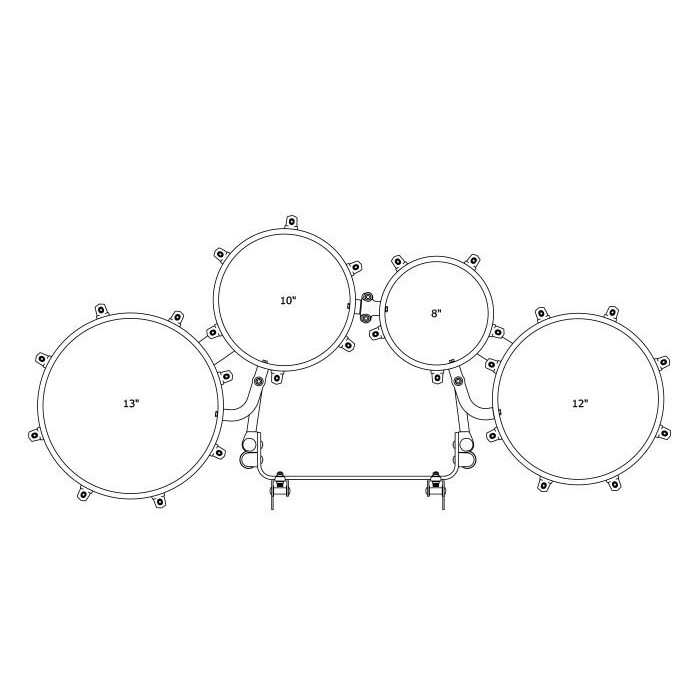 Tama M8023TL-VGS Fieldstar Freedom Marching Tenor Drum small quad 8