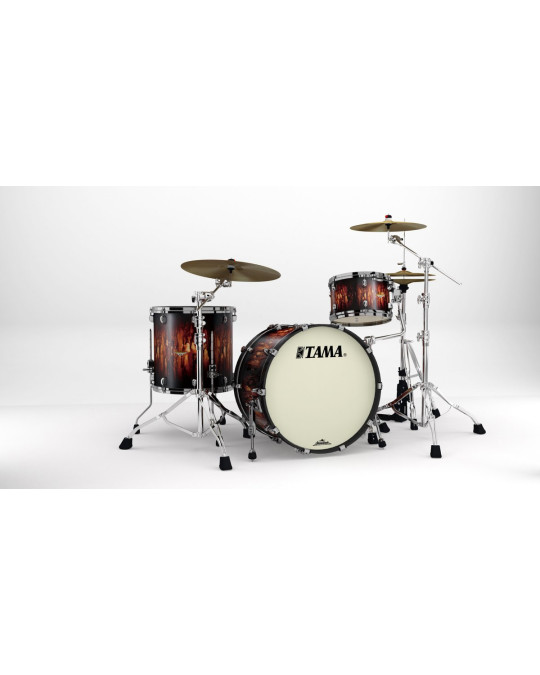 Tama MA32CZBNS-MBB Starclassic Maple Lacquer Shell Kit 3 pcs - Molten Satin Brown Burst/Black Nickel HW