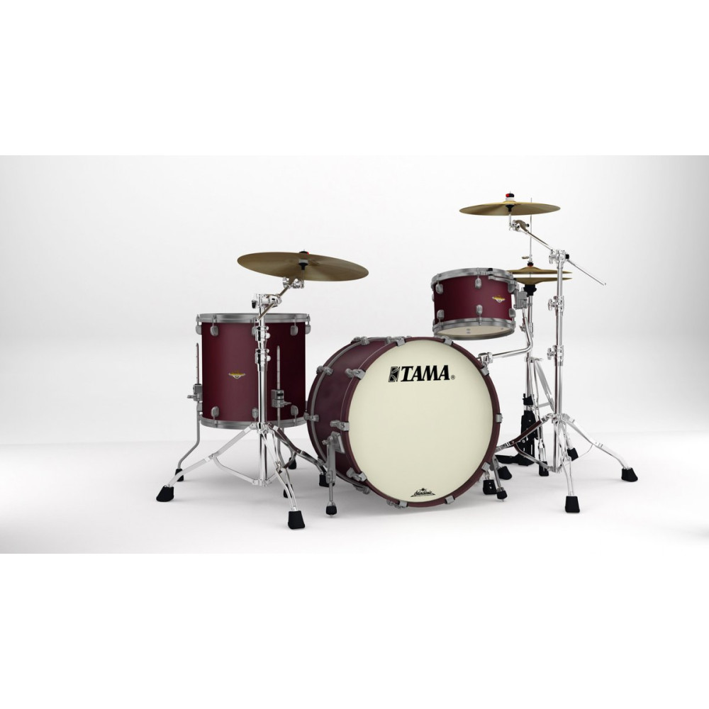 Tama MA32CZUS-FBM Starclassic Maple Lacquer Shell Kit 3 pcs - Flat Burgundy Metallic/Smoked Black Nickel HW