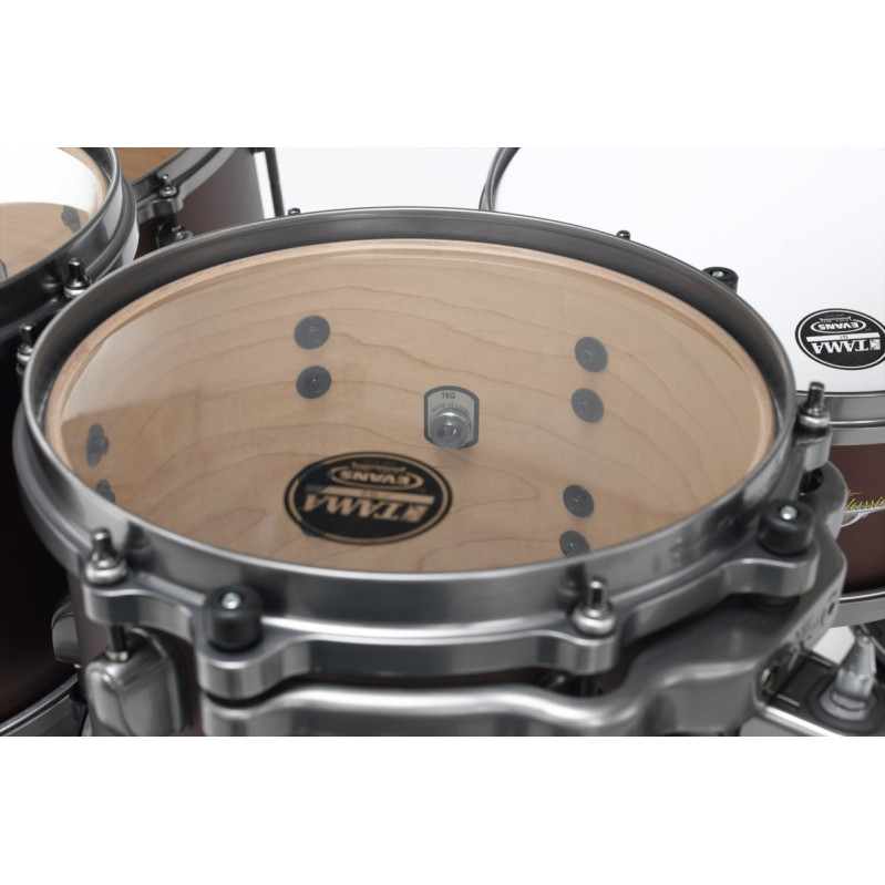 Tama MA32CZUS-FBM Starclassic Maple Lacquer Shell Kit 3 pcs - Flat Burgundy Metallic/Smoked Black Nickel HW