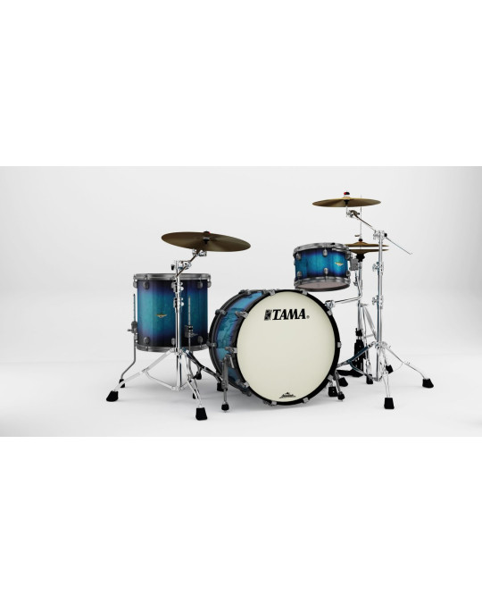Tama MA32CZUS-MEB Starclassic Maple Lacquer Shell Kit 3 pcs - Molten Electric Blue Burst/Smoked Black Nickel HW