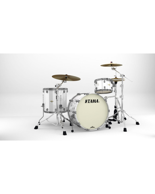 Tama MA32CZUS-PWH Starclassic Maple Lacquer Shell Kit 3 pcs - Piano White/Smoked Black Nickel HW