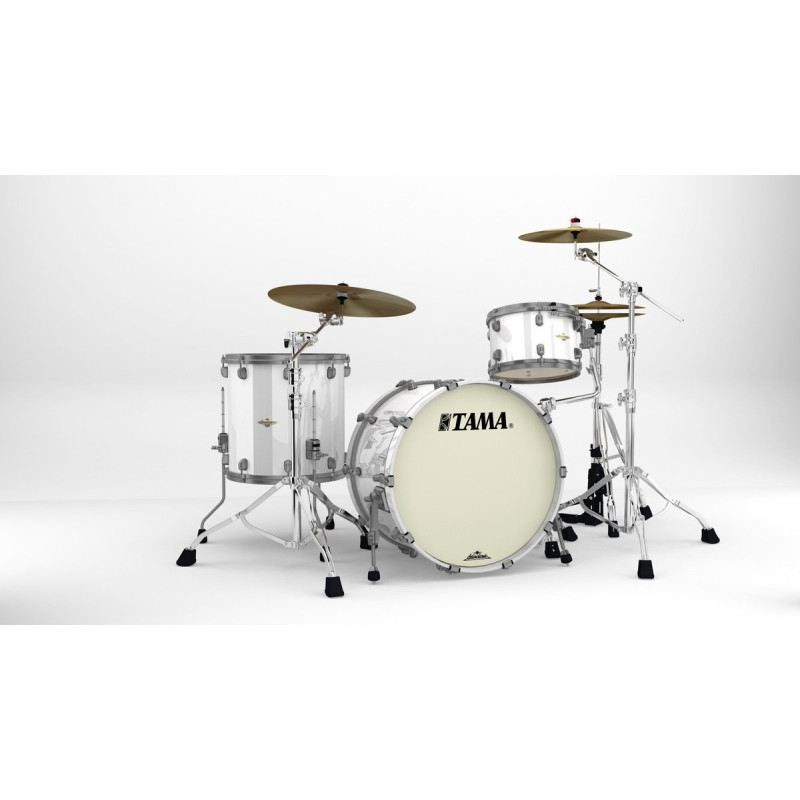 Tama MA32CZUS-PWH Starclassic Maple Lacquer Shell Kit 3 pcs - Piano White/Smoked Black Nickel HW