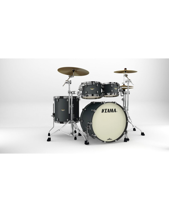 Tama MA42TZBNS-FBK Starclassic Maple Lacquer Shell Kit 4 pcs -  Flat Black/Black Nickel HW