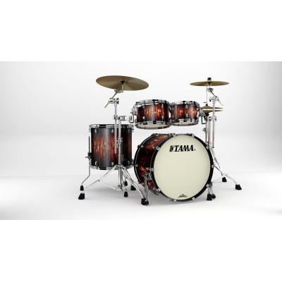 Tama MA42TZBNS-MBB Starclassic Maple Lacquer Shell Kit 4 pcs - Molten Satin Brown Burst/Black Nickel HW