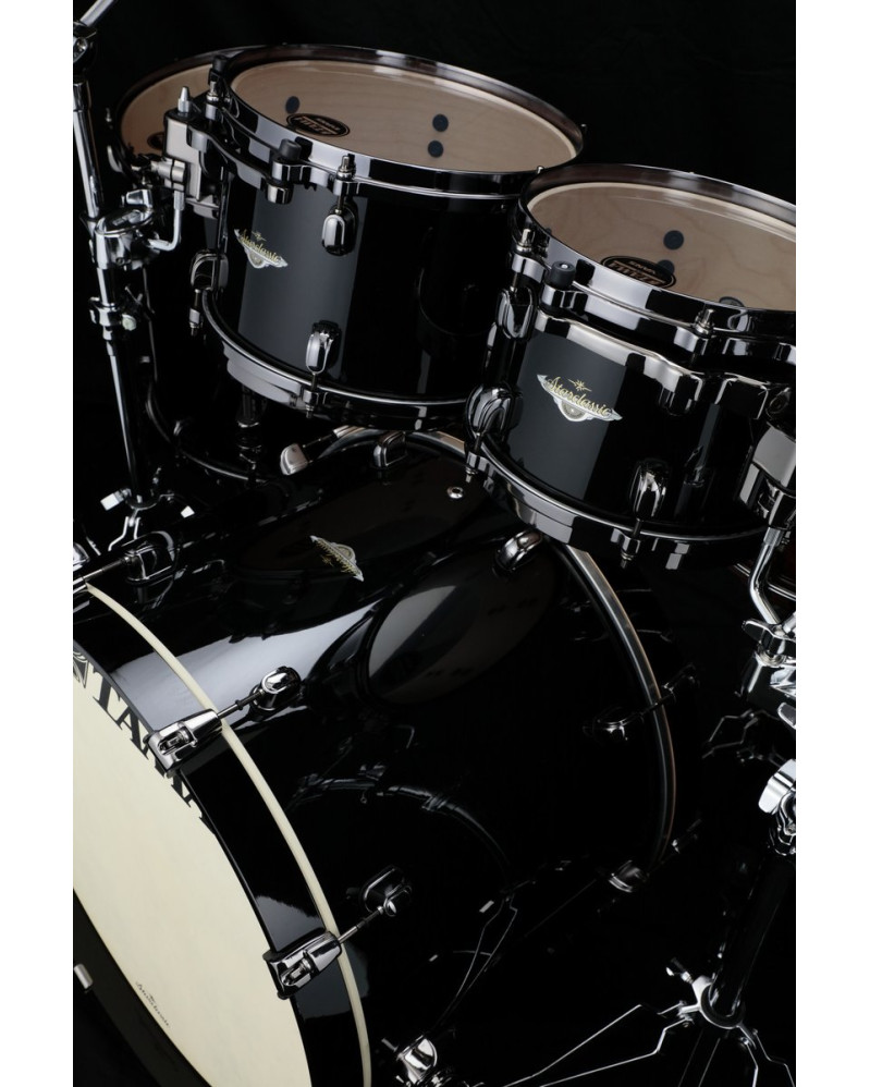 Tama MA42TZBNS-PBK Starclassic Maple Lacquer Shell Kit 4 pcs - Piano Black/Black Nickel HW