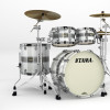 Tama MA42TZBNS-SSR Starclassic Maple Lacquer Shell Kit 4 pcs - Silver Snow Racing Stripe/Black Nickel HW