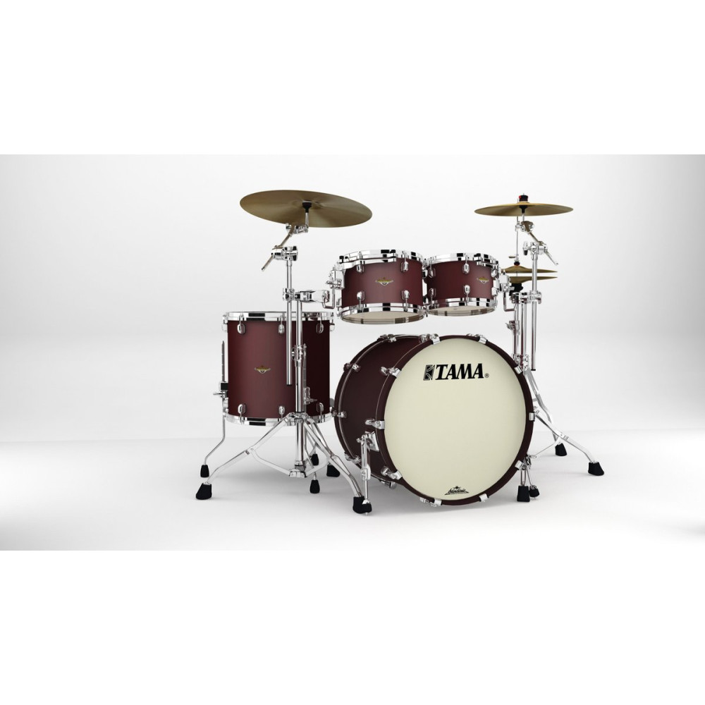 Tama MA42TZS-FBM Starclassic Maple Lacquer Shell Kit 4 pcs - Flat Burgundy Metallic/Chrome HW