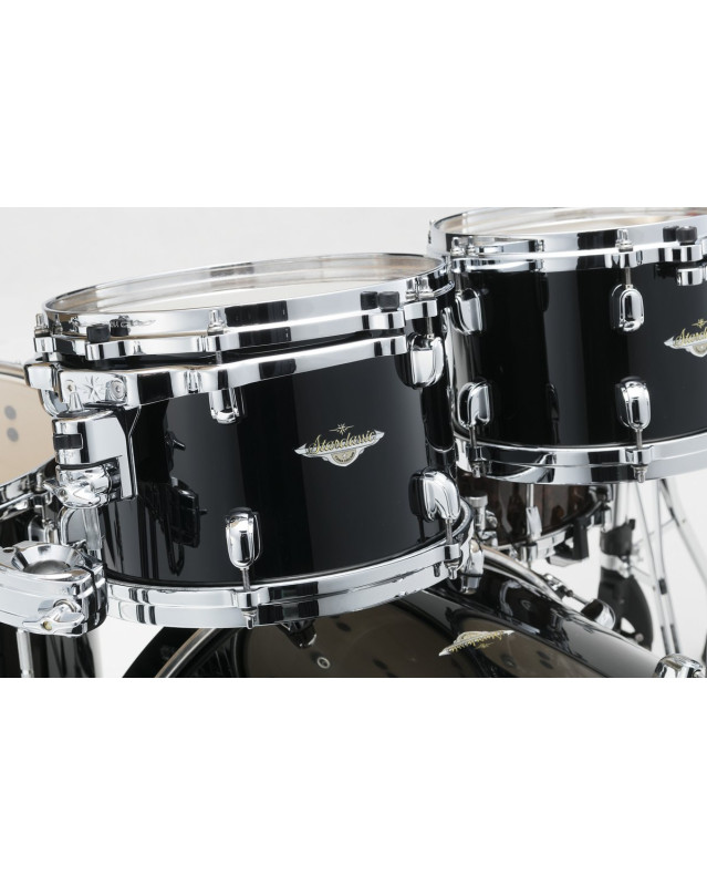Tama MA42TZS-PBK Starclassic Maple Lacquer Shell Kit 4 pcs - Piano Black/Chrome HW
