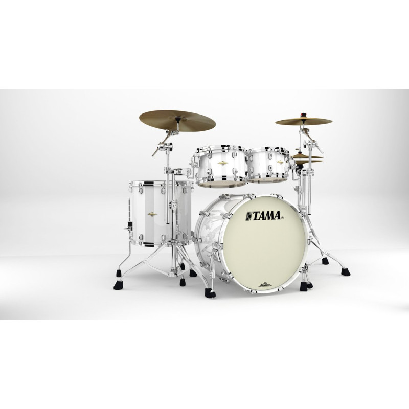 Tama MA42TZS-PWH Starclassic Maple Lacquer Shell Kit 4 pcs - Piano White/Chrome HW