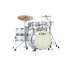 Tama MA42TZS-SSR Starclassic Maple Lacquer Shell Kit 4 pcs - Silver Snow Racing Stripe/Chrome HW