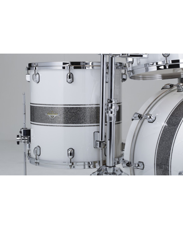 Tama MA42TZS-SSR Starclassic Maple Lacquer Shell Kit 4 pcs - Silver Snow Racing Stripe/Chrome HW