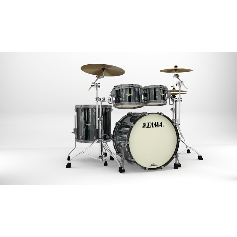 Tama MA42TZUS-BCS Starclassic Maple Lacquer Shell Kit 4 pcs - Black Clouds & Silver Linings/Smoked Black Nickel HW
