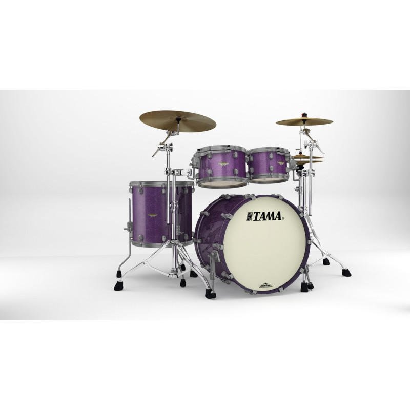 Tama MA42TZUS-DPP Starclassic Maple Lacquer Shell Kit 4 pcs - Deeper Purple/Smoked Black Nickel HW