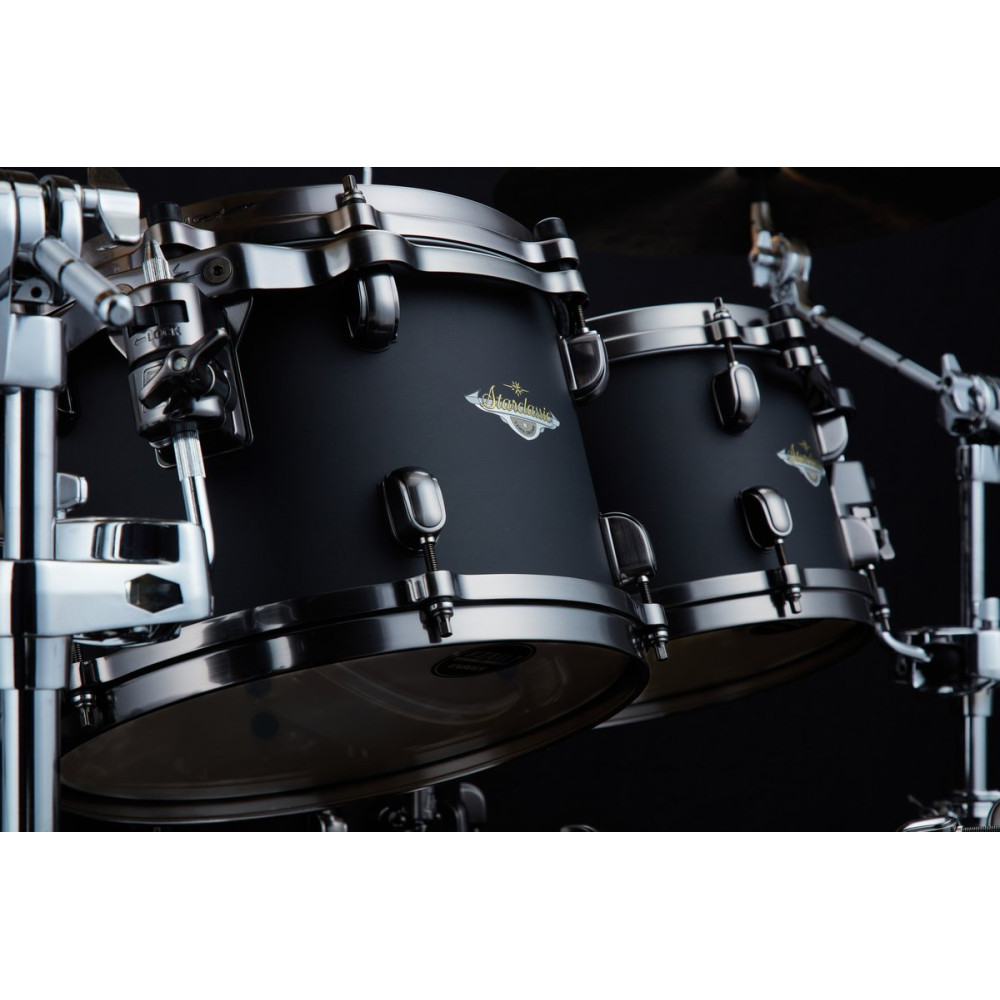 Tama MA42TZUS-FBK Starclassic Maple Lacquer Shell Kit 4 pcs - Flat Black/Smoked Black Nickel HW