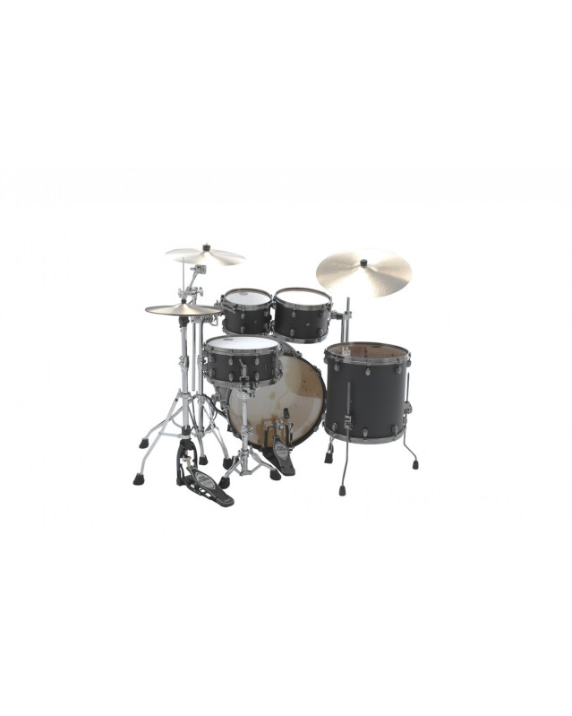 Tama MA42TZUS-FBK Starclassic Maple Lacquer Shell Kit 4 pcs - Flat Black/Smoked Black Nickel HW