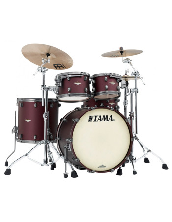 Tama MA42TZUS-FBM Starclassic Maple Lacquer Shell Kit 4 pcs - Flat Burgundy Metallic/Smoked Black Nickel HW