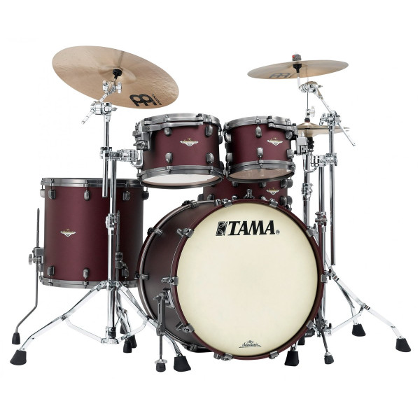 Tama MA42TZUS-FBM Starclassic Maple Lacquer Shell Kit 4 pcs - Flat Burgundy Metallic/Smoked Black Nickel HW