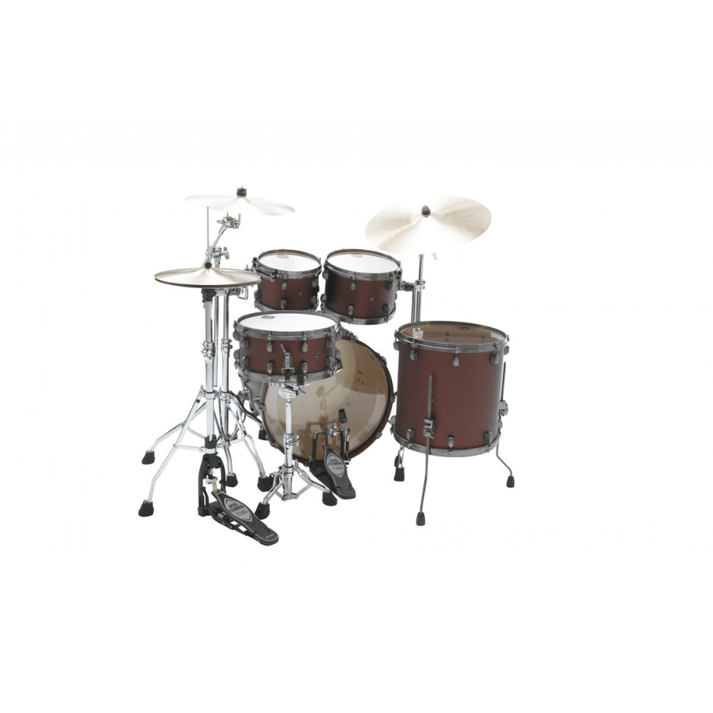 Tama MA42TZUS-FBM Starclassic Maple Lacquer Shell Kit 4 pcs - Flat Burgundy Metallic/Smoked Black Nickel HW
