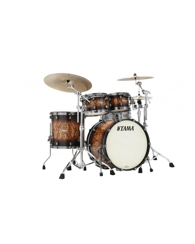 Tama MA42TZUS-MBB Starclassic Maple Lacquer Shell Kit 4 pcs - Molten Satin Brown Burst/Smoked Black Nickel HW