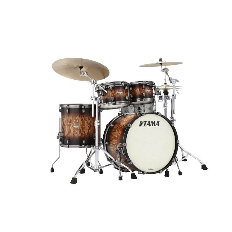 Tama MA42TZUS-MBB Starclassic Maple Lacquer Shell Kit 4 pcs - Molten Satin Brown Burst/Smoked Black Nickel HW