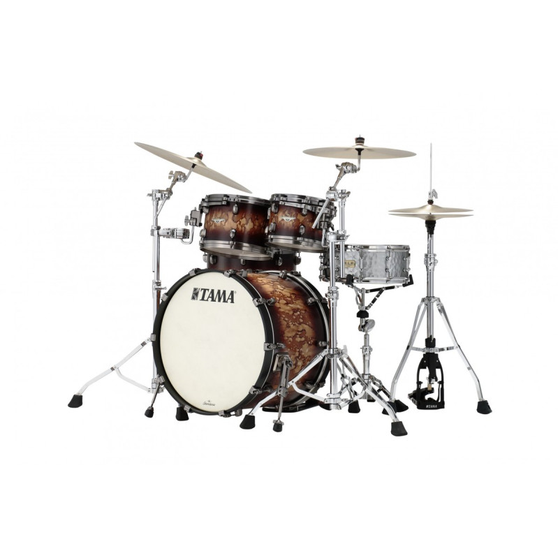 Tama MA42TZUS-MBB Starclassic Maple Lacquer Shell Kit 4 pcs - Molten Satin Brown Burst/Smoked Black Nickel HW
