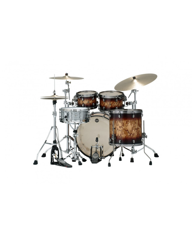 Tama MA42TZUS-MBB Starclassic Maple Lacquer Shell Kit 4 pcs - Molten Satin Brown Burst/Smoked Black Nickel HW