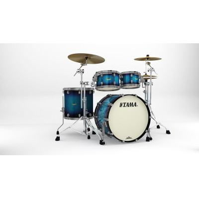 Tama MA42TZUS-MEB Starclassic Maple Lacquer Shell Kit 4 pcs - Molten Electric Blue Burst/Smoked Black Nickel HW