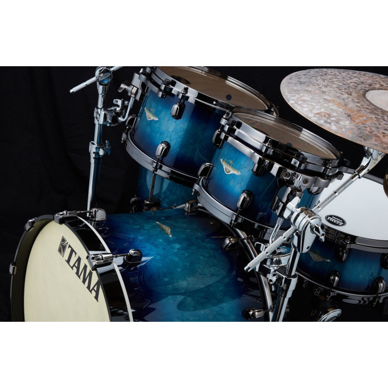 Tama MA42TZUS-MEB Starclassic Maple Lacquer Shell Kit 4 pcs - Molten Electric Blue Burst/Smoked Black Nickel HW