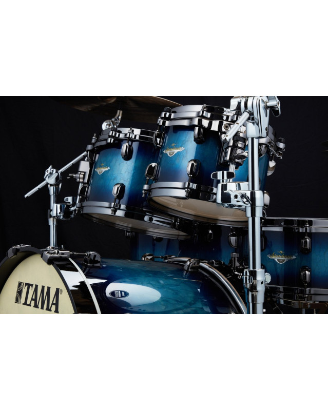 Tama MA42TZUS-MEB Starclassic Maple Lacquer Shell Kit 4 pcs - Molten Electric Blue Burst/Smoked Black Nickel HW