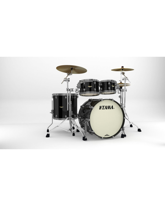 Tama MA42TZUS-PBK Starclassic Maple Lacquer Shell Kit 4 pcs -  Piano Black/Smoked Black Nickel HW