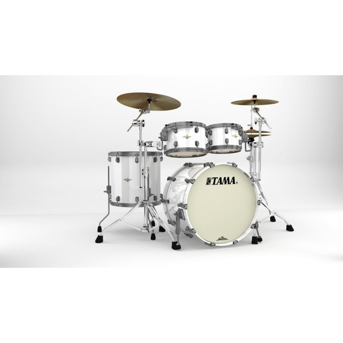 Tama MA42TZUS-PWH Starclassic Maple Lacquer Shell Kit 4 pcs -  Piano White/Smoked Black Nickel HW