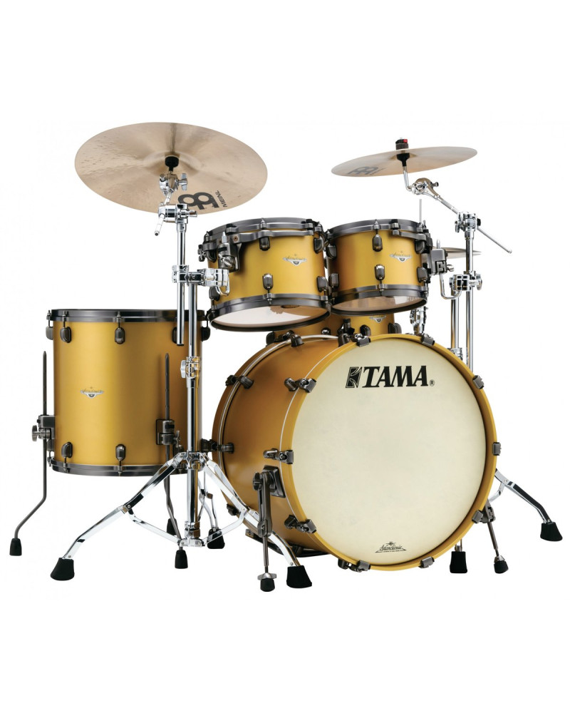 Tama MA42TZUS-SAM Starclassic Maple Lacquer Shell Kit 4 pcs - Satin Aztek Gold Metallic/Smoked Black Nickel HW