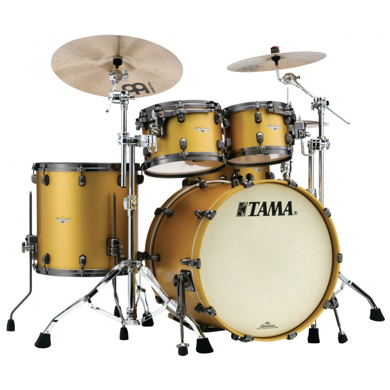 Tama MA42TZUS-SAM Starclassic Maple Lacquer Shell Kit 4 pcs - Satin Aztek Gold Metallic/Smoked Black Nickel HW