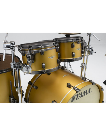 Tama MA42TZUS-SAM Starclassic Maple Lacquer Shell Kit 4 pcs - Satin Aztek Gold Metallic/Smoked Black Nickel HW