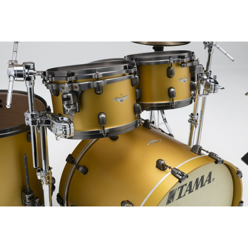 Tama MA42TZUS-SAM Starclassic Maple Lacquer Shell Kit 4 pcs - Satin Aztek Gold Metallic/Smoked Black Nickel HW