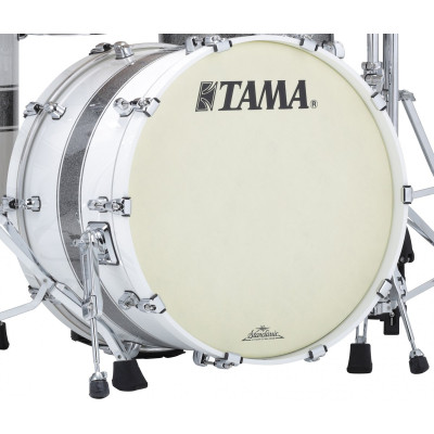 Tama MAB1814M-SSR Starclassic Maple Lacquer Bass Drum 18 - Silver Snow Racing Stripe