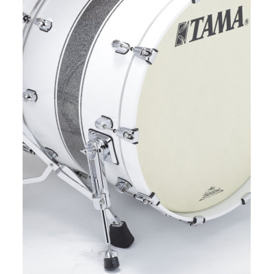 Tama MAB1814Z-SSR Starclassic Maple Lacquer Bass Drum 18 - Silver Snow Racing Stripe