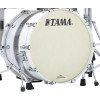 Tama MAB2216Z-SSR Starclassic Maple Lacquer Bass Drum 22 - Silver Snow Racing Stripe