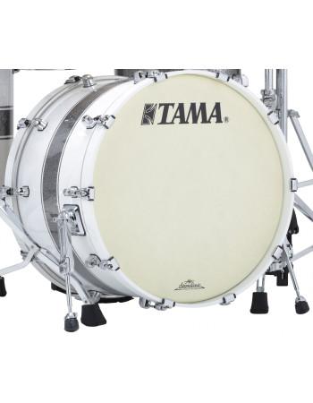 Tama MAB2416Z-SSR Starclassic Maple Lacquer Bass Drum 24 - Silver Snow Racing Stripe