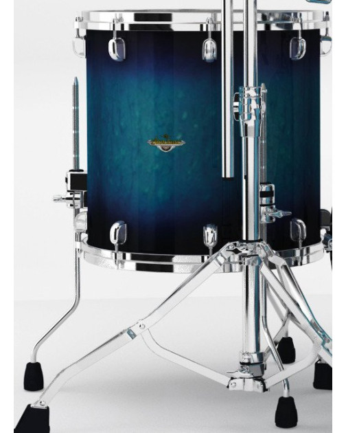 Tama MAF1312-MEB Starclassic Maple Lacquer Floor Tom 13 - Molten Electric Blue Burst
