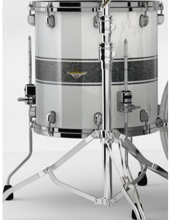 Tama MAF1414BN-SSR Starclassic Maple Lacquer Floor Tom 14 - Silver Snow Racing Stripe