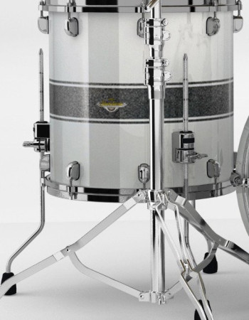 Tama MAF1414BN-SSR Starclassic Maple Lacquer Floor Tom 14 - Silver Snow Racing Stripe