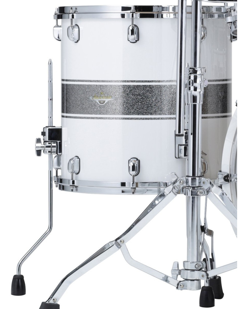 Tama MAF1616-SSR Starclassic Lacquer Floor Tom 16 - Silver Snow Racing Stripe