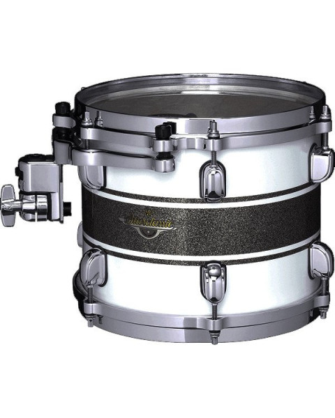 Tama MAT1009BN-SSR Starclassic Maple Lacquer Rack Tom 10 - Silver Snow Racing Stripe
