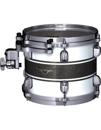Tama MAT1411BN-SSR Starclassic Maple Lacquer Rack Tom 14 - Silver Snow Racing Stripe