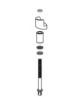 Tama MCH90TBS Claw Hook, Tension Bolt + Metal Sleeve Assembly for Starphonic Bravura Snare
