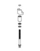 Tama MCH90TBS Claw Hook, Tension Bolt + Metal Sleeve Assembly for Starphonic Bravura Snare